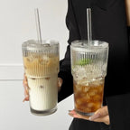 600ml Stripe Glass Tumbler