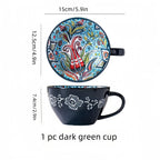 Bohemian Hand-Painted Ceramic Mug