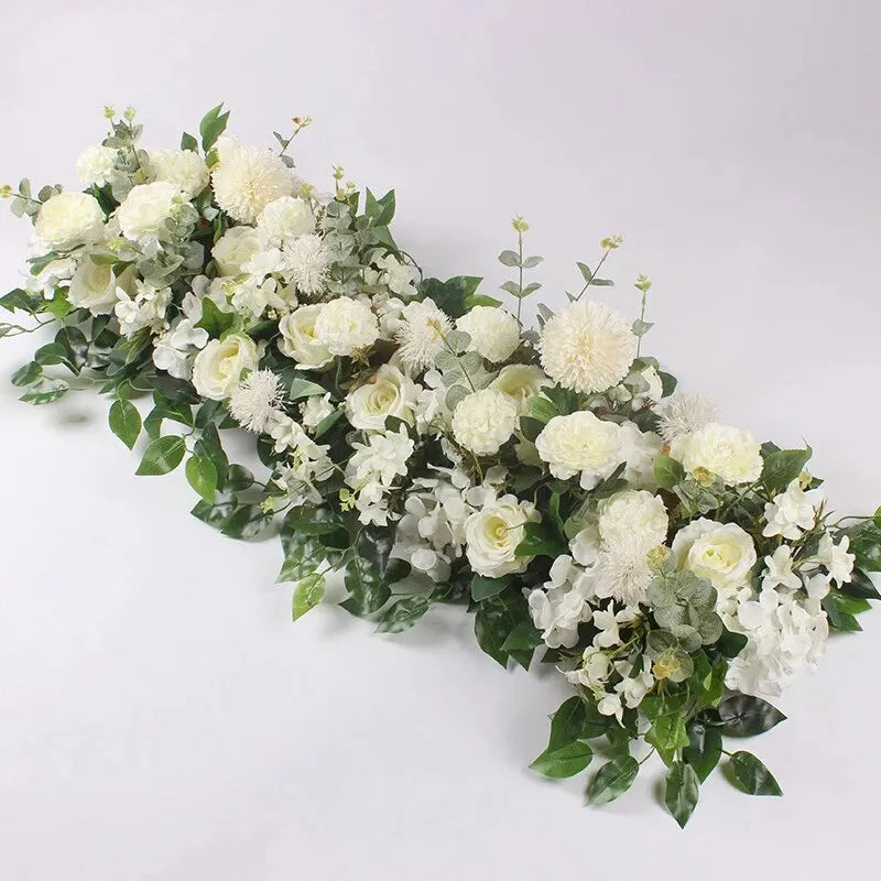 Luxury White Rose Floral Garland