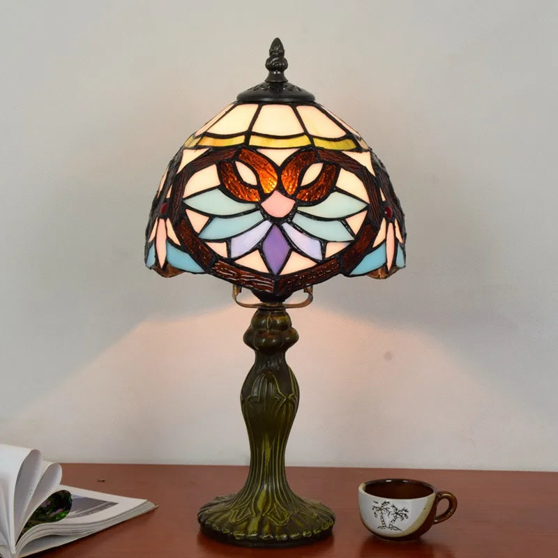 European Stained Glass Table Lamp