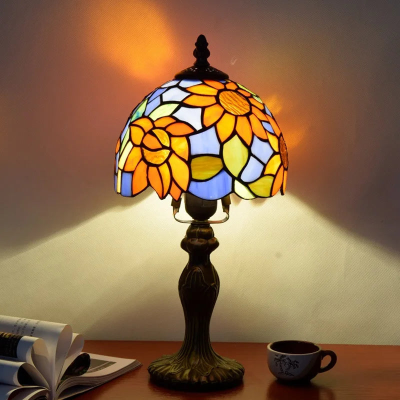 European Stained Glass Table Lamp