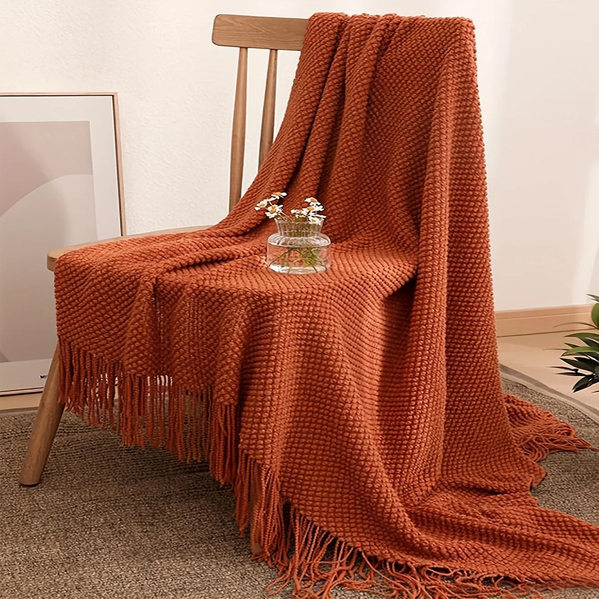 Morandi Tassel Blanket