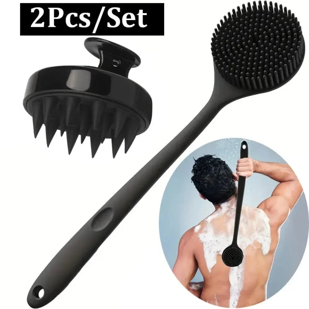 Long Handle Shower Brush Set