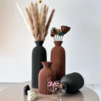 Wavy Pattern Decorative Vase Set
