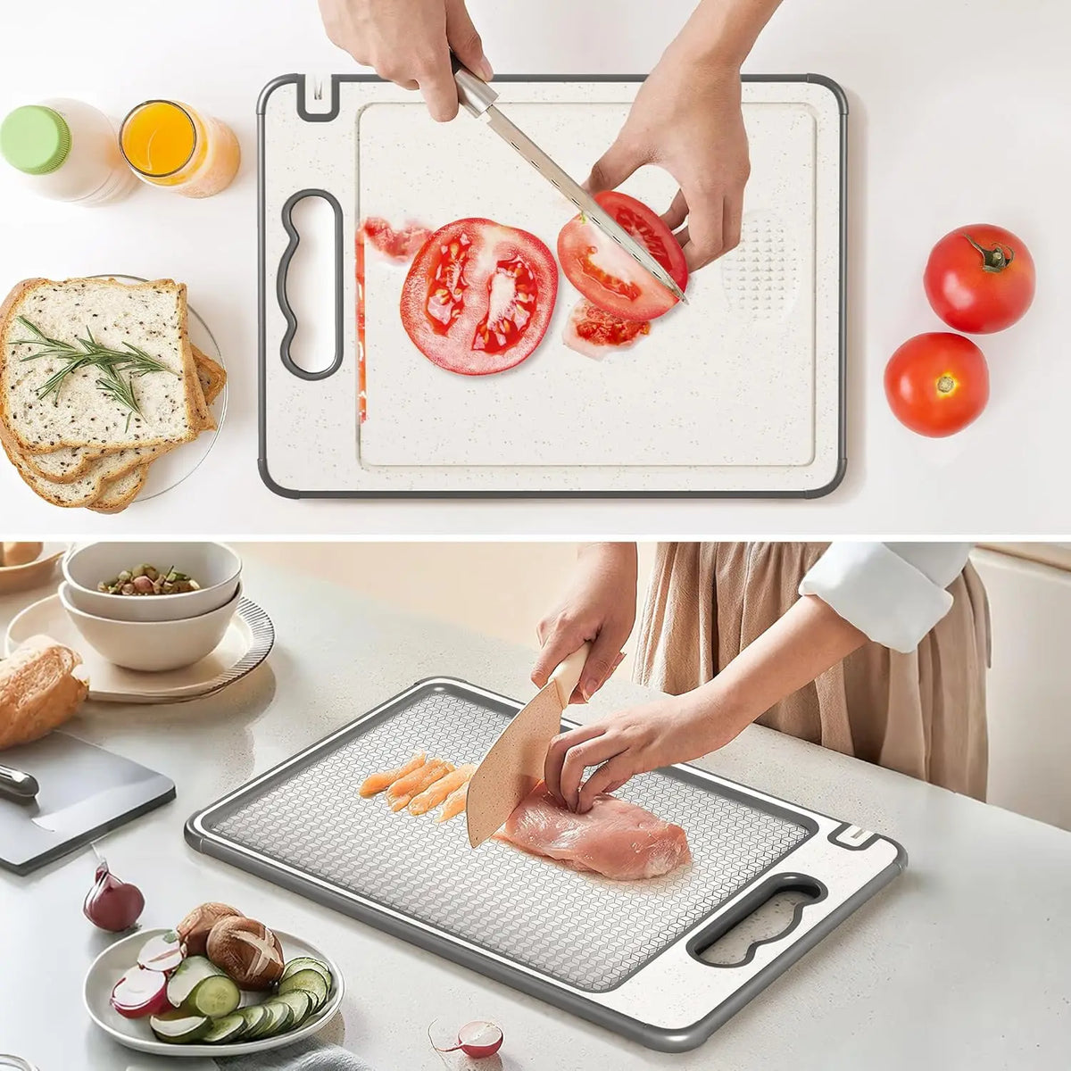 Double-Sided Steel Cutting Board