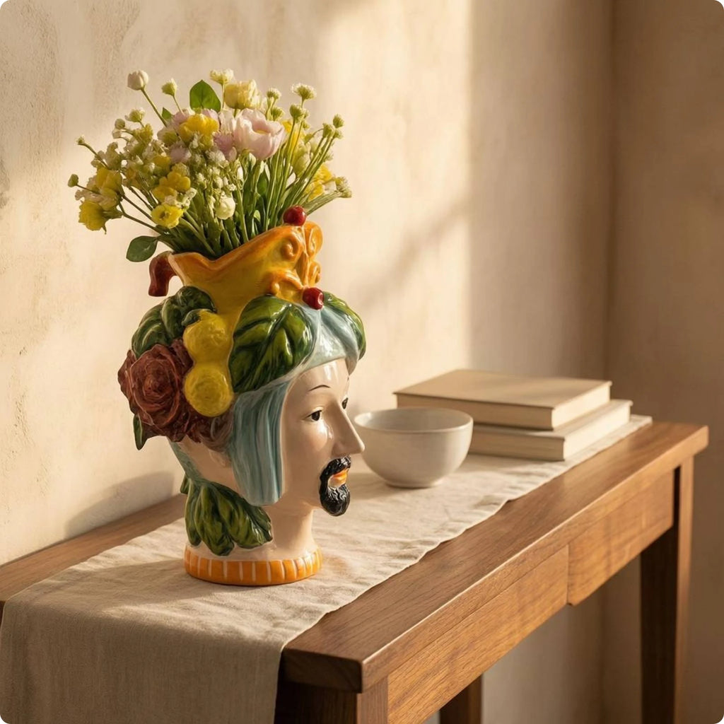 Ornate Sculptural Resin Vase