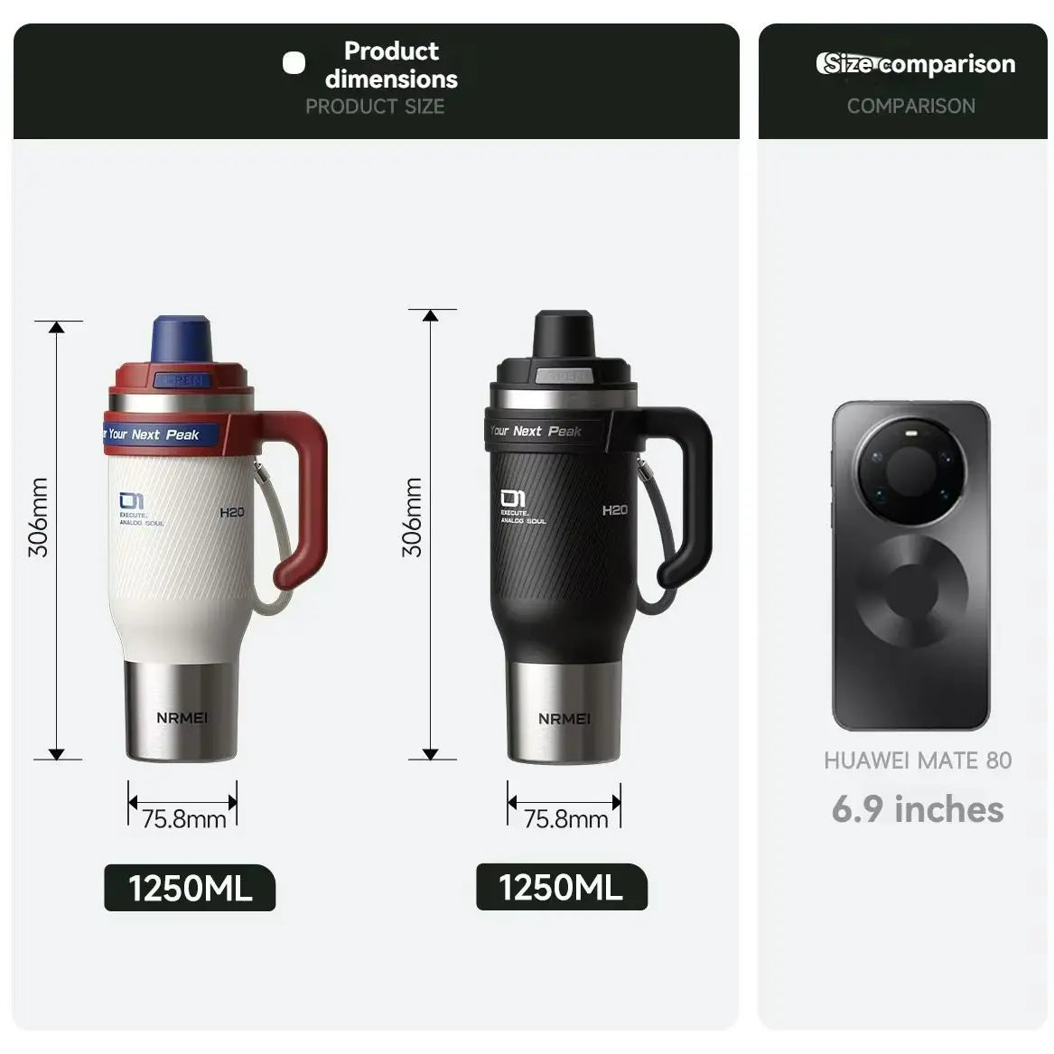 1250ml Insulated Stainless Tumbler