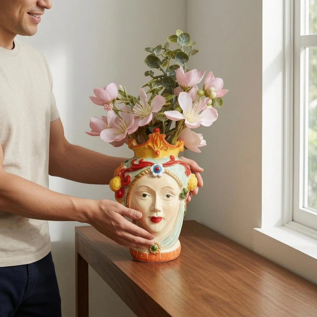 Ornate Sculptural Resin Vase