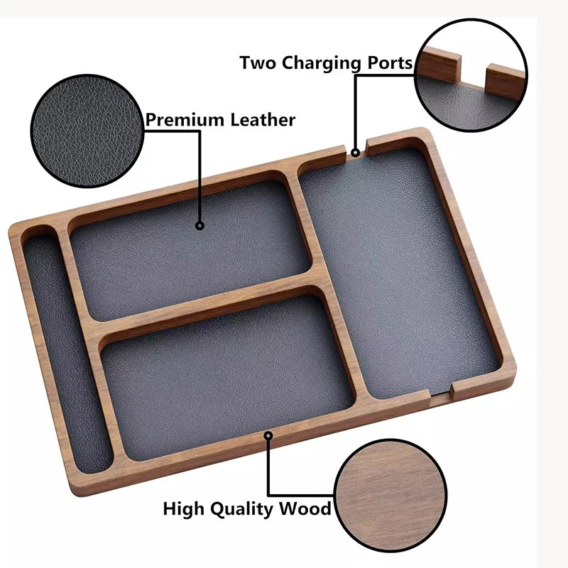 Solid Wood Desktop Organizer