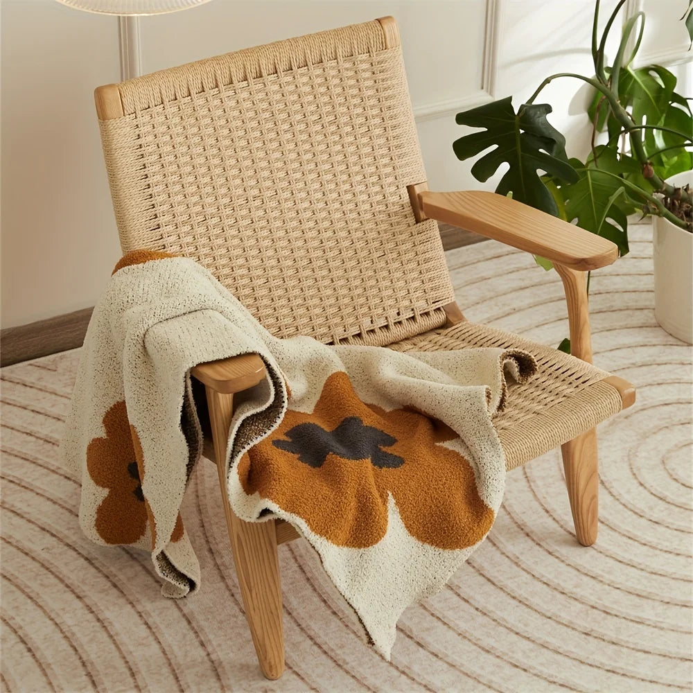 Khaki Daisy Cozy Blanket