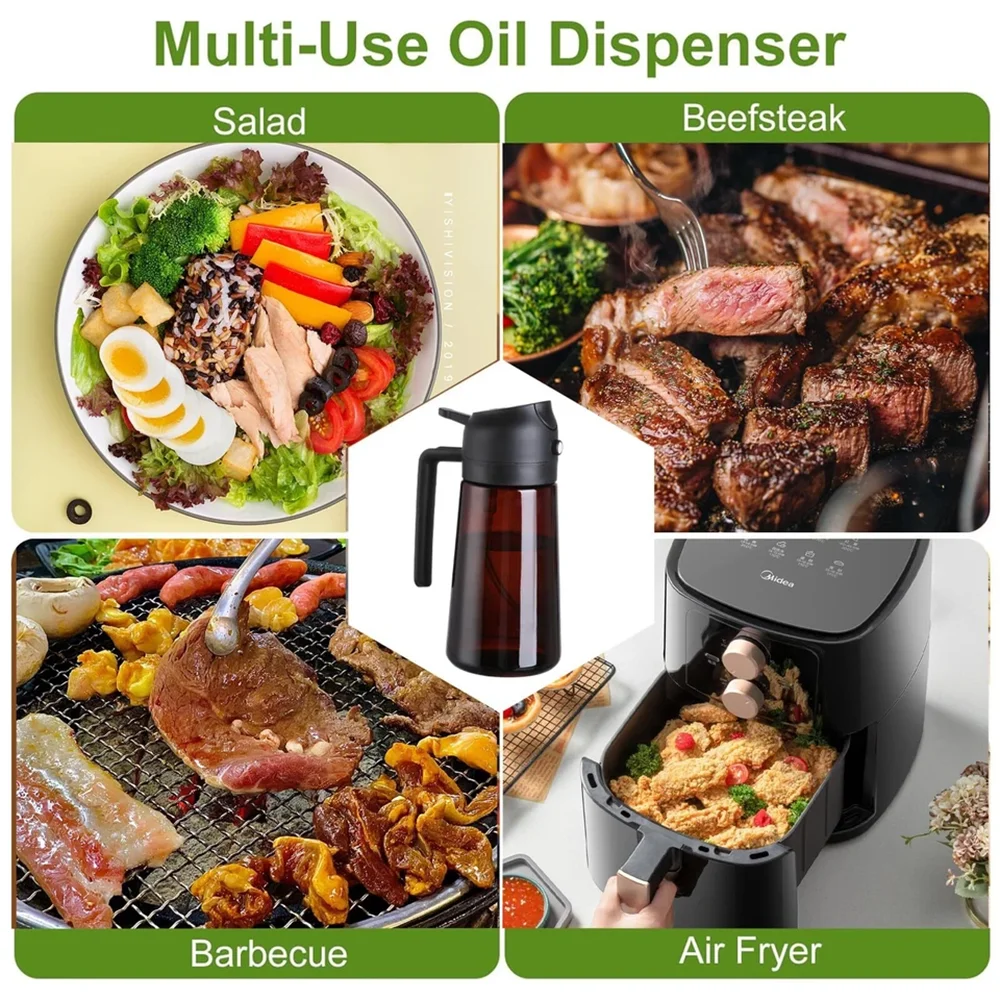 2-In-1 Glass Oil Sprayer Dispenser