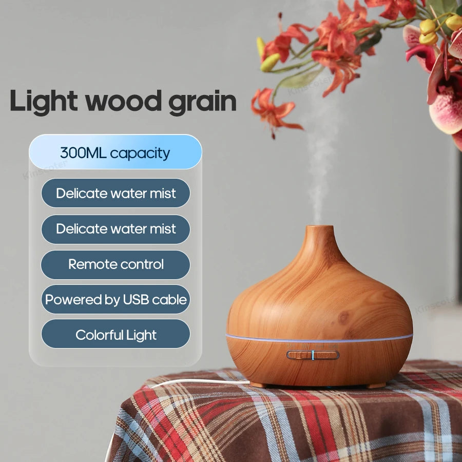 300ml Wood Grain Aroma Diffuser