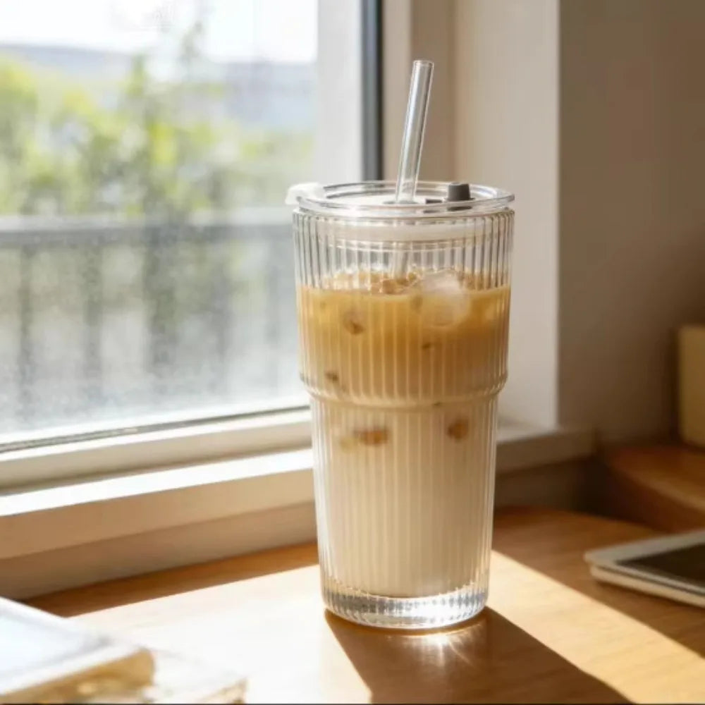 600ml Stripe Glass Tumbler