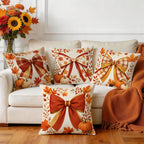 Autumn Plaid Pumpkin Pillow Cover