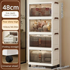 Foldable Rolling Storage Cabinet