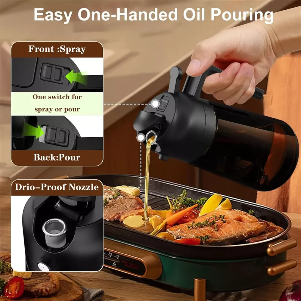 2-In-1 Glass Oil Sprayer Dispenser