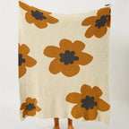 Khaki Daisy Cozy Blanket