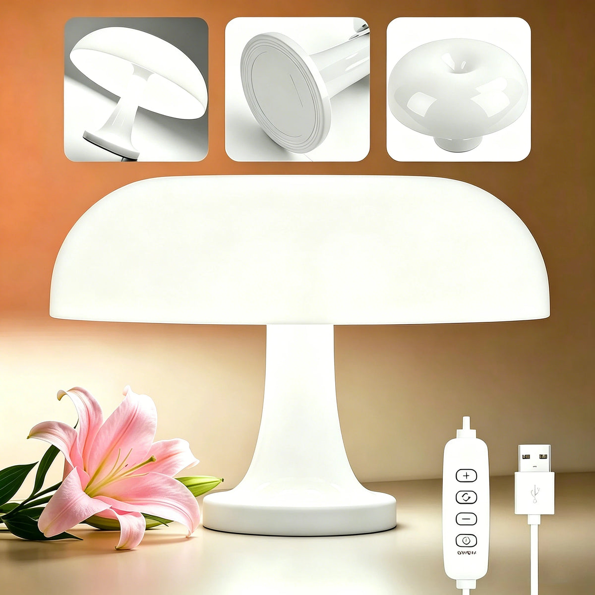 Mushroom LED Desk Lamp