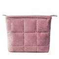 Velvet Quilted Makeup Bag