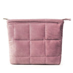 Velvet Quilted Makeup Bag