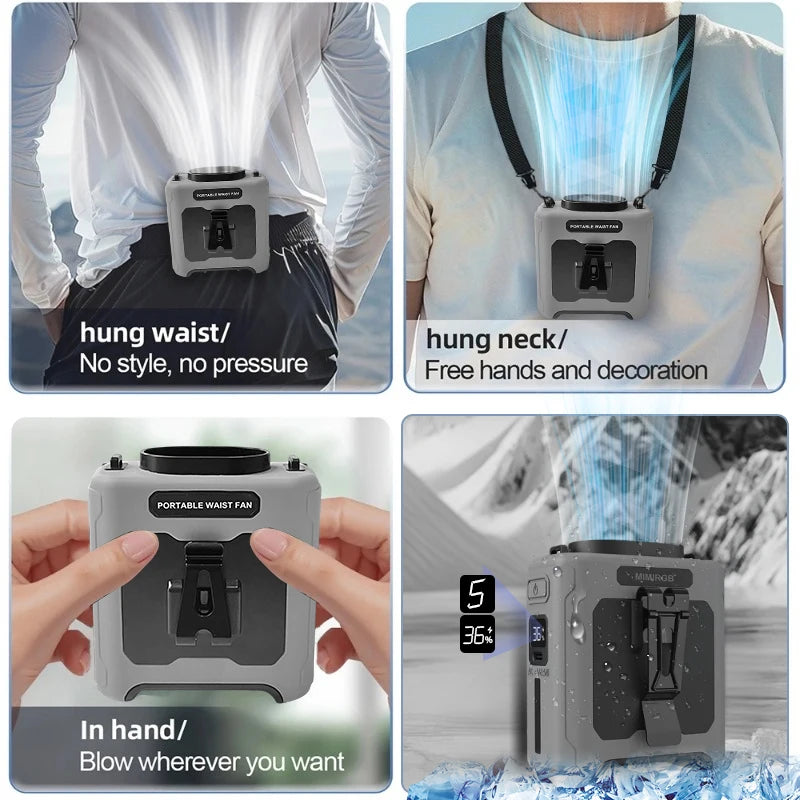 10000mAh Wearable Cooling Fan