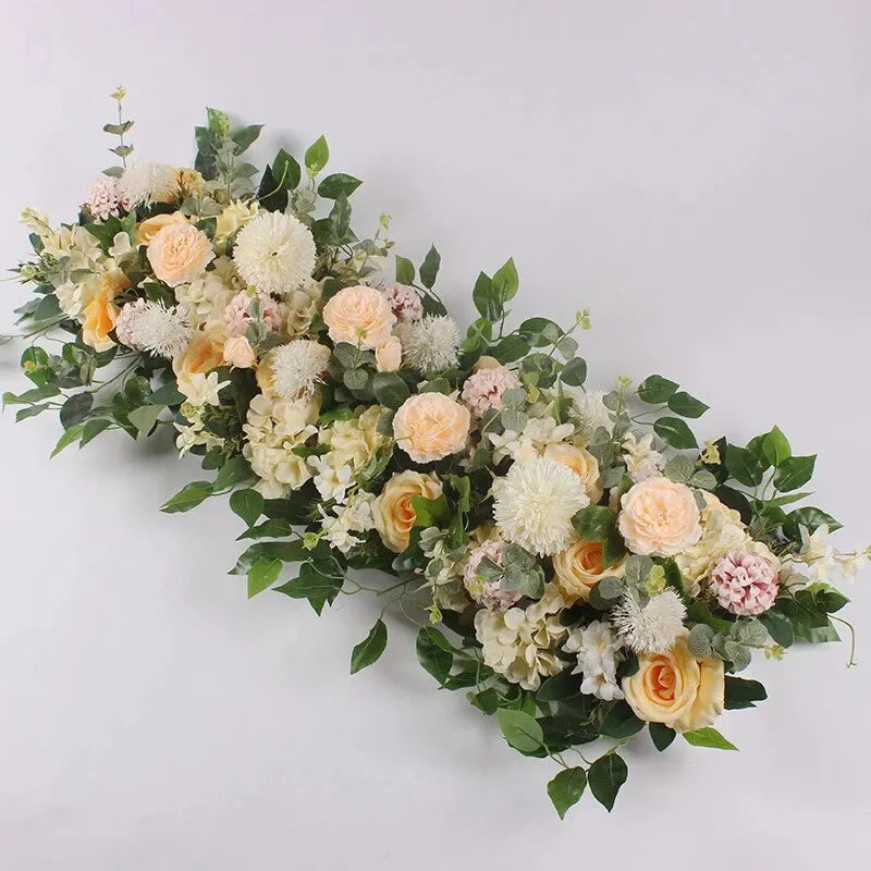 Luxury White Rose Floral Garland