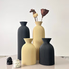 Wavy Pattern Decorative Vase Set