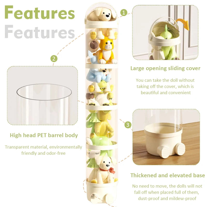 Transparent Plush Toy Storage Tube