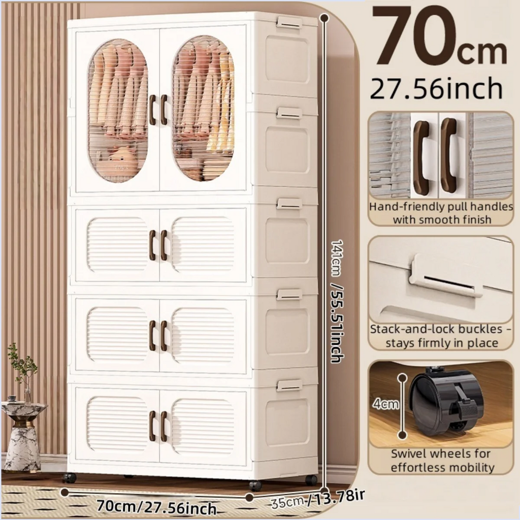 Foldable Double Door Wardrobe