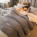 Double-Sided Winter Throw Blanket