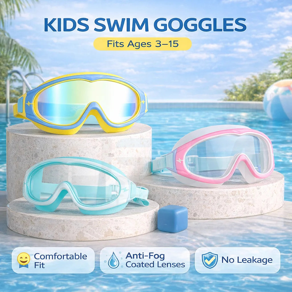 Kids Wide View Swim Goggles