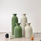 Wavy Pattern Decorative Vase Set