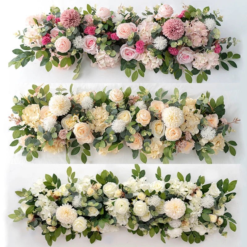 Luxury White Rose Floral Garland