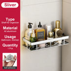 No-Drill Aluminium Shower Shelf