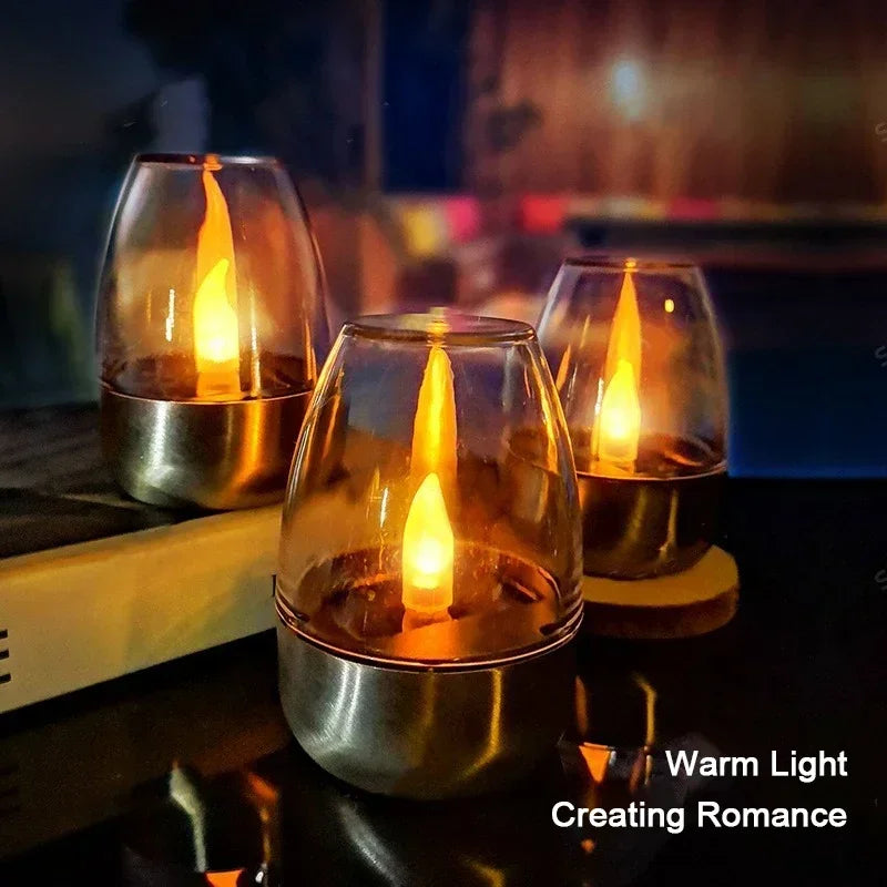 Stainless Steel Solar Candle Lantern
